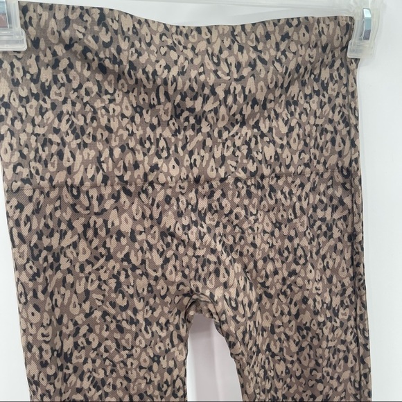 Spanx FL3515 Look at Me Now Leggings Green Black Abstract Women’s Large - Picture 5 of 7